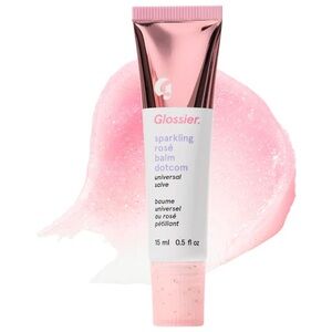 Glossier Balm Dot Com- Sparkling Rosé- Pink Shimmer Tinted Lip Balm
